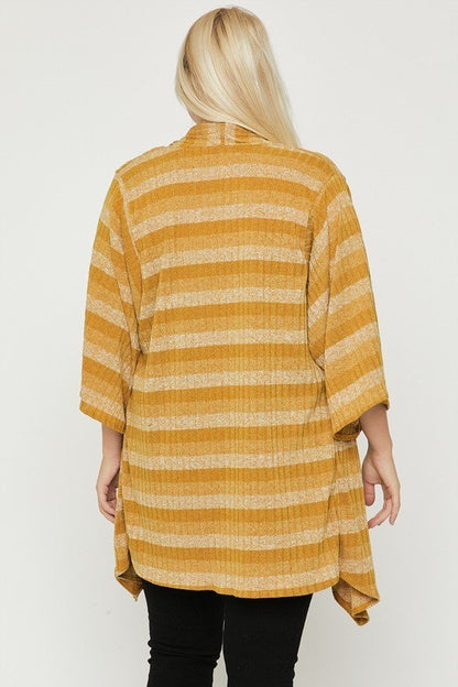 Kimono Style Striped Cardigan - AV Fashion’s