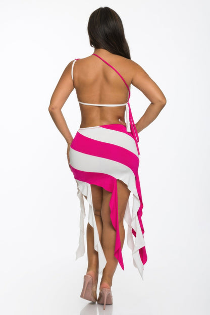 Lady in Pink Crop Skirt Set - AV Fashion’s