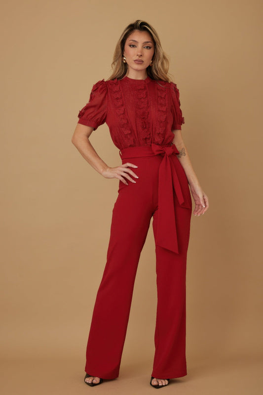 Multi Butterfly Sheer Pattern Jumpsuit - AV Fashion’s
