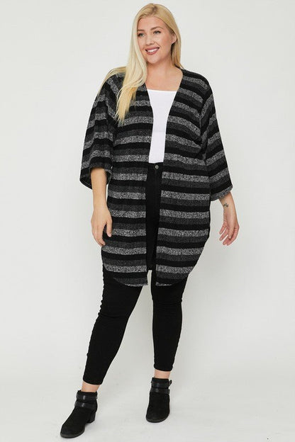 Multi - color Striped Cardigan - AV Fashion’s