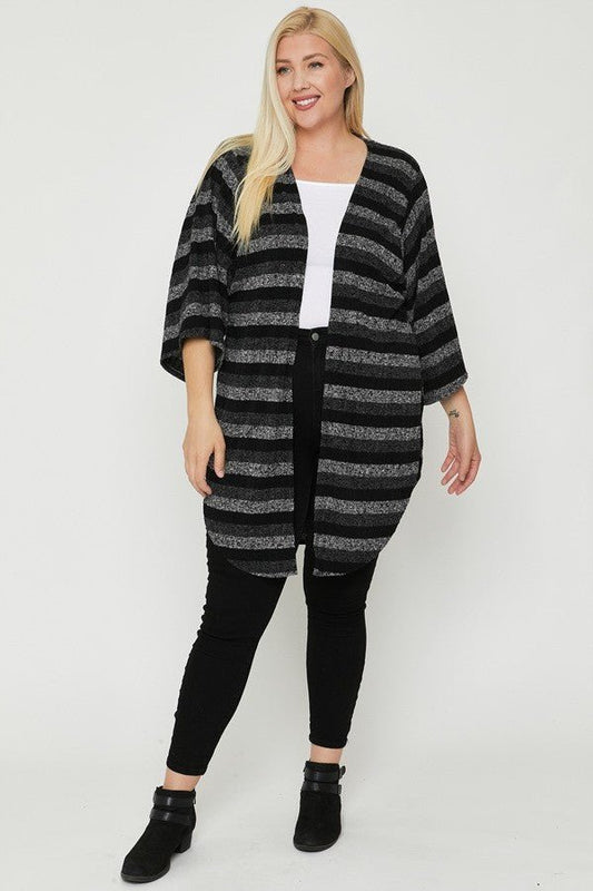 Multi - color Striped Cardigan - AV Fashion’s