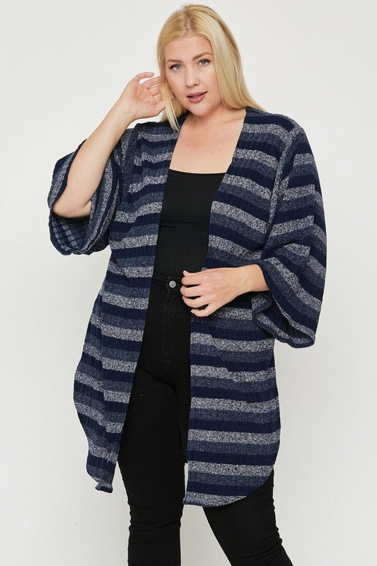 Multi - color Striped Cardigan - AV Fashion’s