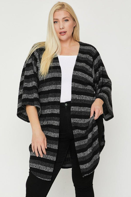 Multi - color Striped Cardigan - AV Fashion’s