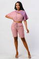 Pants Set In Color Block With Hoodie And Detachable Bottom Part - AV Fashion’s