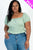 Plus size casual ruched puff sleeve ribbed knit solid top - AV Fashion’s