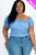 Plus size casual ruched puff sleeve ribbed knit solid top - AV Fashion’s