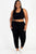 Plus Size French Terry Cropped Tank Top & Joggers Set - AV Fashion’s