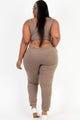 Plus Size French Terry Cropped Tank Top & Joggers Set - AV Fashion’s