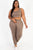 Plus Size French Terry Cropped Tank Top & Joggers Set - AV Fashion’s