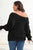 Plus Size One Shoulder Beaded Sweater - AV Fashion’s
