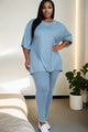 Plus Size Oversized T-shirt & Leggings Set - AV Fashion’s