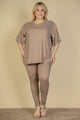 Plus Size Oversized T-shirt & Leggings Set - AV Fashion’s