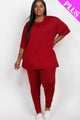 Plus Size Oversized T-shirt & Leggings Set - AV Fashion’s