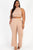 Plus Size Ribbed Mock Neck Crop Tank Top& Bootcut Pants Set - AV Fashion’s