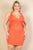 Plus Size Ribbed Split Neck Tank Mini Dress - AV Fashion’s