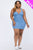 Plus Size Ribbed Split Neck Tank Mini Dress - AV Fashion’s