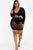 Plus Size Sheer Mesh Tie Front Crop Top & Ruched Side Mini Dress - AV Fashion’s