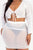 Plus Size Sheer Mesh Tie Front Crop Top & Ruched Side Mini Dress - AV Fashion’s