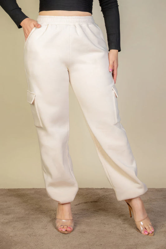 Plus Size Side Pocket Drawstring Waist Sweatpants - AV Fashion’s