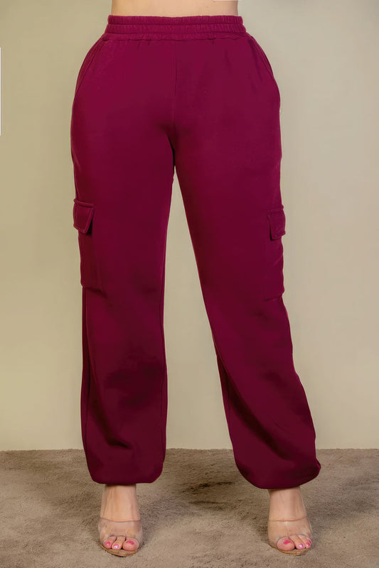 Plus Size Side Pocket Drawstring Waist Sweatpants - AV Fashion’s