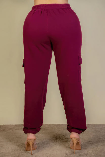 Plus Size Side Pocket Drawstring Waist Sweatpants - AV Fashion’s