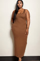 Plus Size Solid Basic Maxi Dress - AV Fashion’s