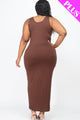 Plus Size Solid Basic Maxi Dress - AV Fashion’s