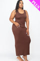 Plus Size Solid Basic Maxi Dress - AV Fashion’s