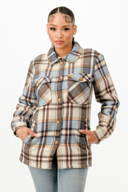 Sherpa Lined Flannel Warm Jacket - AV Fashion’s