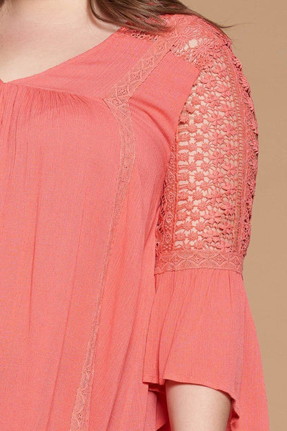 Solid Woven Babydoll Blouse - AV Fashion’s