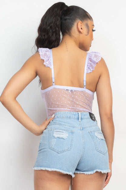 Sweetheart Cut - out Cami Ruffled Bodysuit - AV Fashion’s