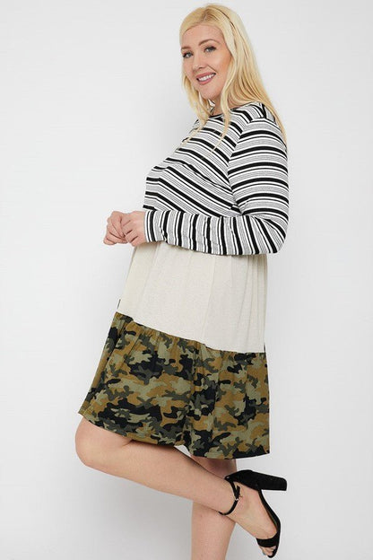 Tiered Color Block Dress - AV Fashion’s