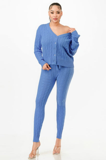 Time to step out two piece Cardigan Sweater Set - AV Fashion’s