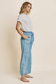 Washed Denim Tiered Wide Leg Pants - AV Fashion’s
