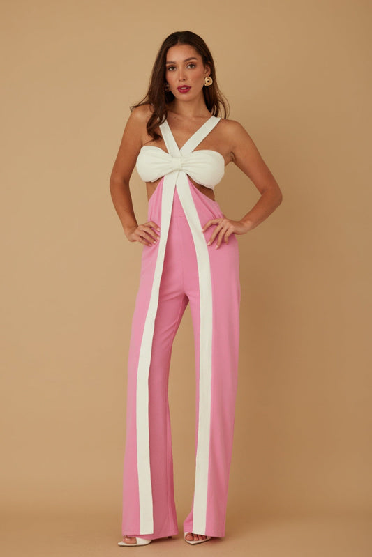 X Ribbon Open Jumpsuit - AV Fashion’s