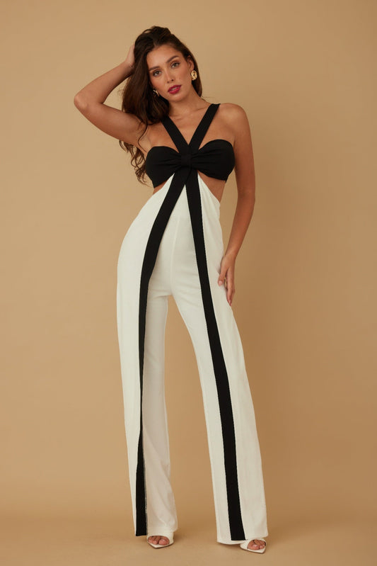 X Ribbon Open Jumpsuit - AV Fashion’s