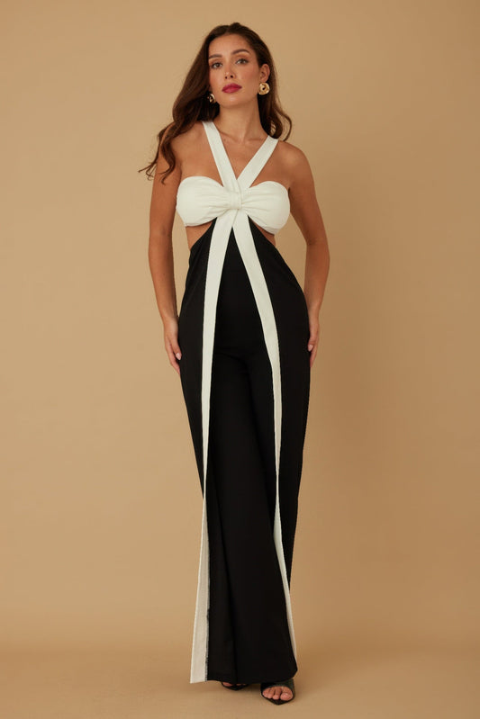 X Ribbon Open Jumpsuit - AV Fashion’s