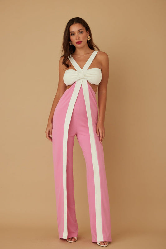X Ribbon Open Jumpsuit - AV Fashion’s