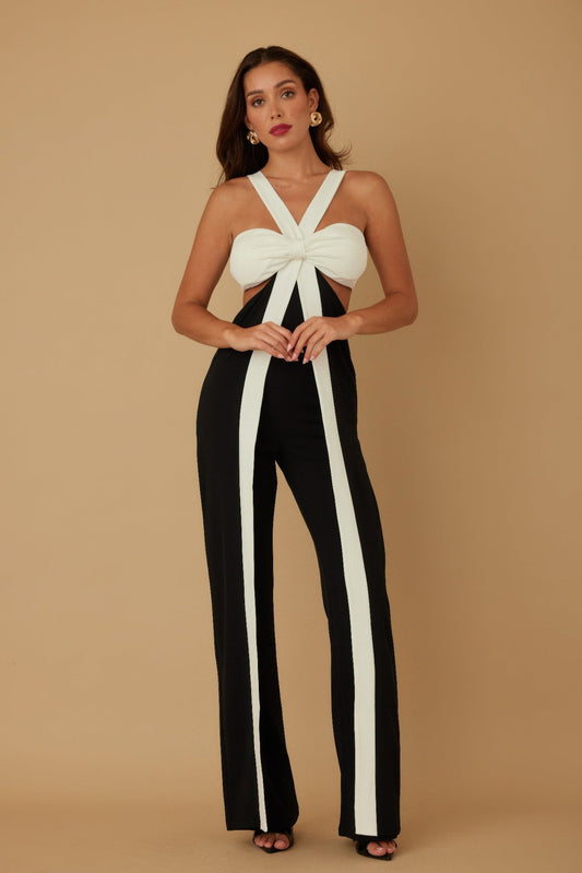 X Ribbon Open Jumpsuit - AV Fashion’s